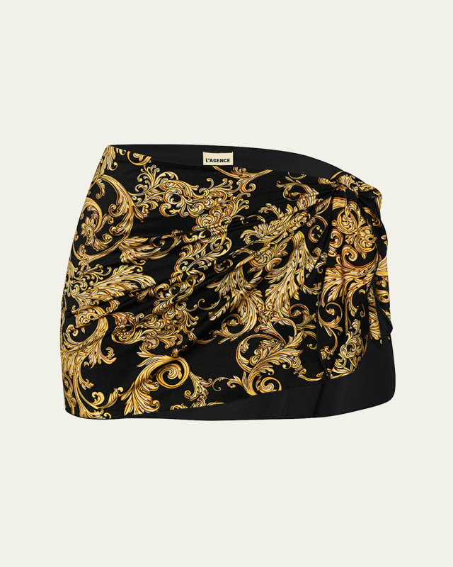 Marceline Reversible Baroque Short Pareo Coverup